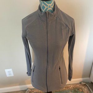 Mono B medium grey zip up lightweight athletic jacket